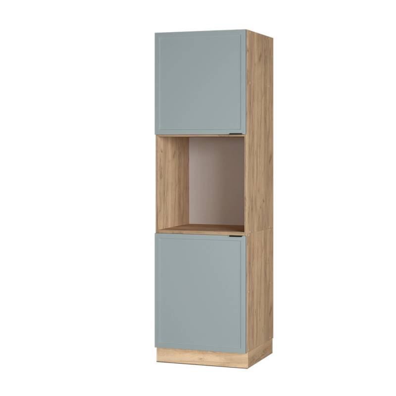 Vicco Herdumbauschrank Fame-Line Hellblau-grau 60 cm Offen von Vicco