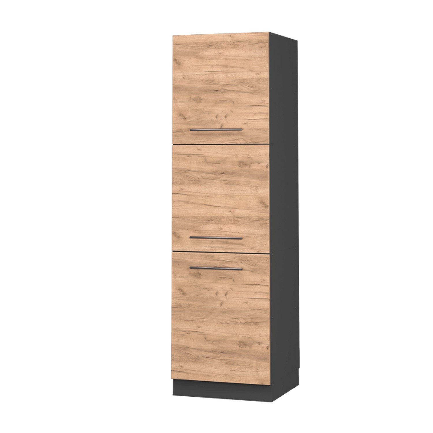 Vicco Herdumbauschrank Fame-Line Herdschrank Goldkraft Eiche/Anthrazit 60 cm von Vicco