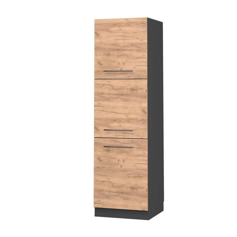 Vicco Herdumbauschrank Fame-Line Herdschrank Goldkraft Eiche/Anthrazit 60 cm von Vicco