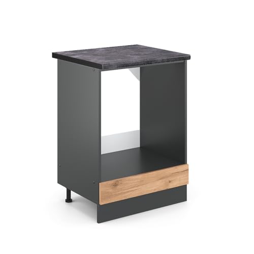 Vicco Herdumbauschrank R-Line, Goldkraft Eiche/Anthrazit, 60 cm, AP Anthrazit Vicco Herdumbauschrank R-Line, Goldkraft Eiche/Anthrazit, 60 cm, AP Anthrazit von Vicco