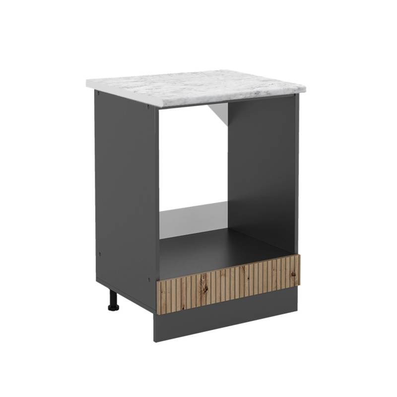 Vicco Herdumbauschrank R-Line Artisan-Eiche/Anthrazit 60 cm AP Marmor von Vicco