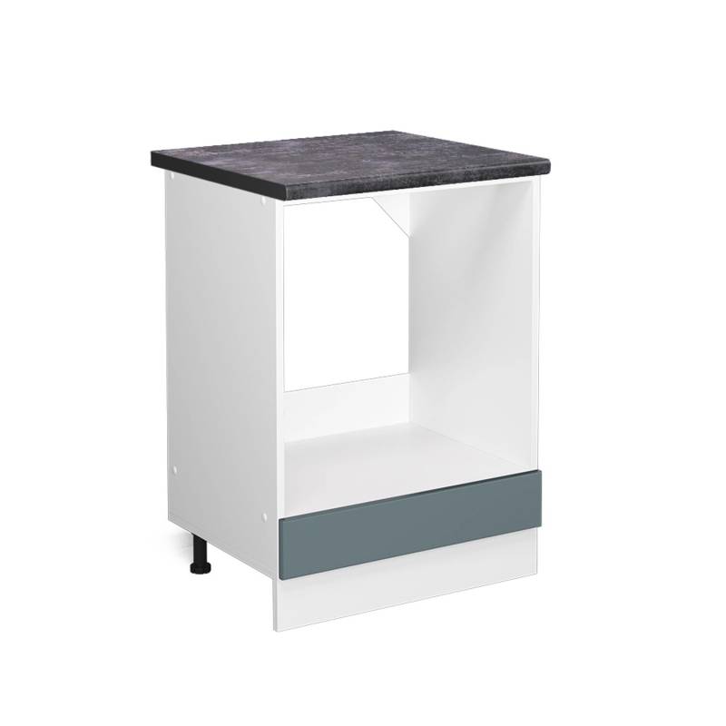 Vicco Herdumbauschrank R-Line Herdschrank Blau-Grau/Weiß 60 cm AP Anthrazit von Vicco