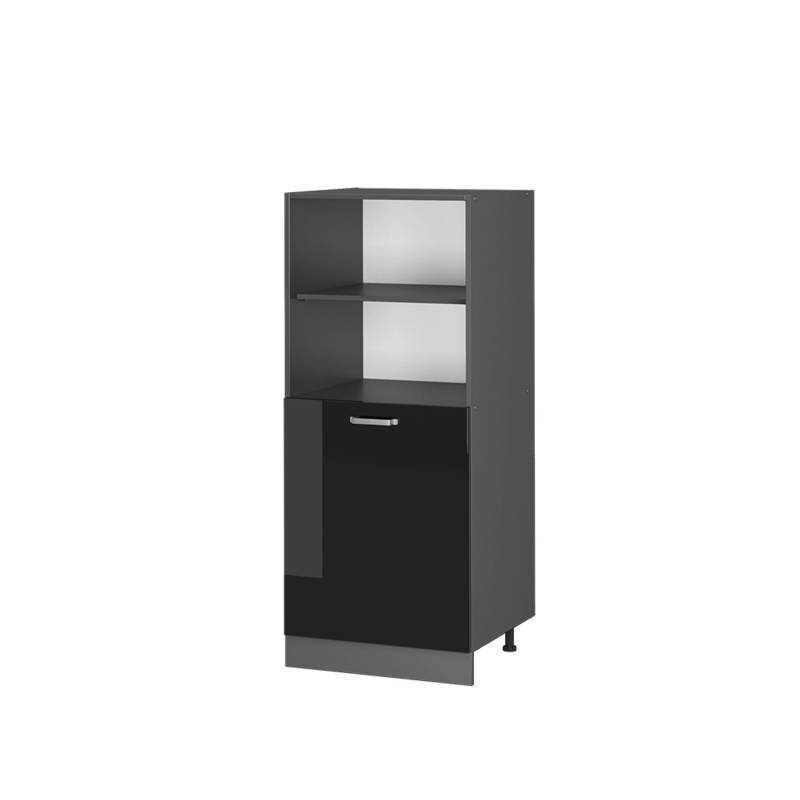 Vicco Herdumbauschrank R-Line Herdschrank Schwarz Hochglanz/Anthrazit 60 cm von Vicco