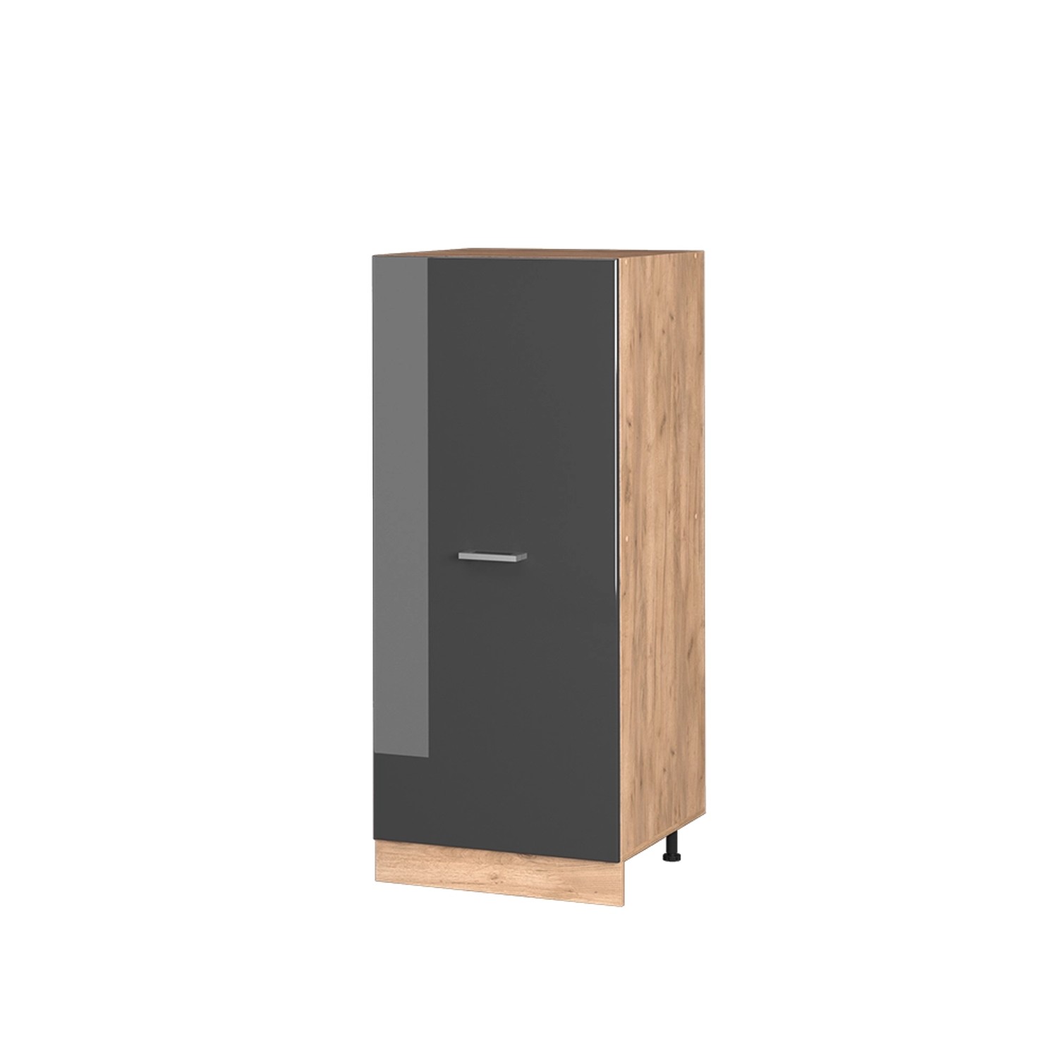 Vicco Hochschrank R-Line Küchenkommode Anthrazit Hochglanz/Goldkraft Eiche 60 cm von Vicco