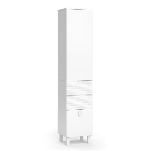 Vicco Badschrank Weiß Sola 40x192x37 cm - Wäscheschrank, Viel Stauraum Oben und unten Vicco Badschrank Weiß Sola 40x192x37 cm - Wäscheschrank, Viel Stauraum Oben und unten von Vicco
