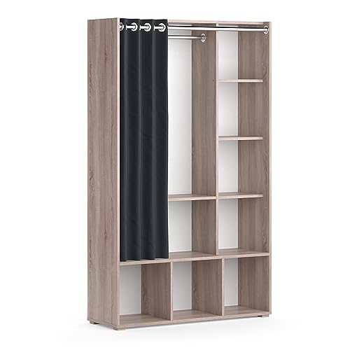 Vicco Kinderkleiderschrank Luigi, Sonoma, 105.8 x 178.1 cm mit Vorhang-Kleiderstange Vicco Kinderkleiderschrank Luigi, Sonoma, 105.8 x 178.1 cm mit Vorhang-Kleiderstange von Vicco