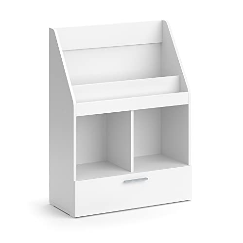 Vicco Kinderregal Weiß Luigi mit Schublade - 72x96x31 cm aus Spanplatte - Bücherregal ideal fürs Kinderzimmer, Praktisches Aufbewahrungssystem für Kinderzimmer-Chaos Vicco Kinderregal Weiß Luigi mit Schublade - 72x96x31 cm aus Spanplatte - Bücherregal ideal fürs Kinderzimmer, Praktisches Aufbewahrungssystem für Kinderzimmer-Chaos von Vicco