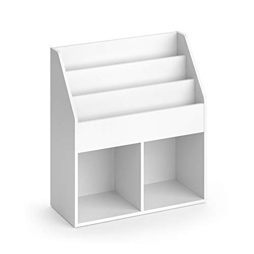Vicco Kinderregal Weiß Luigi Ohne Faltboxen - 72x79x31 cm hergestellt aus Spanplatte - Bücherregal für Familien mit Kids, Cleveres Möbel für kreative Spielstunden von Vicco