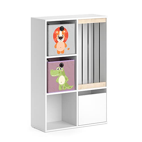 Vicco Kinderregal Weiß Luigi mit 2 Faltboxen Opt.3-29x108x72 cm hergestellt aus Spanplatte - Bücherregal perfekt fürs Kinderzimmer, praktische Organisation mit minimalem Platzbedarf Vicco Kinderregal Weiß Luigi mit 2 Faltboxen Opt.3-29x108x72 cm hergestellt aus Spanplatte - Bücherregal perfekt fürs Kinderzimmer, praktische Organisation mit minimalem Platzbedarf von Vicco