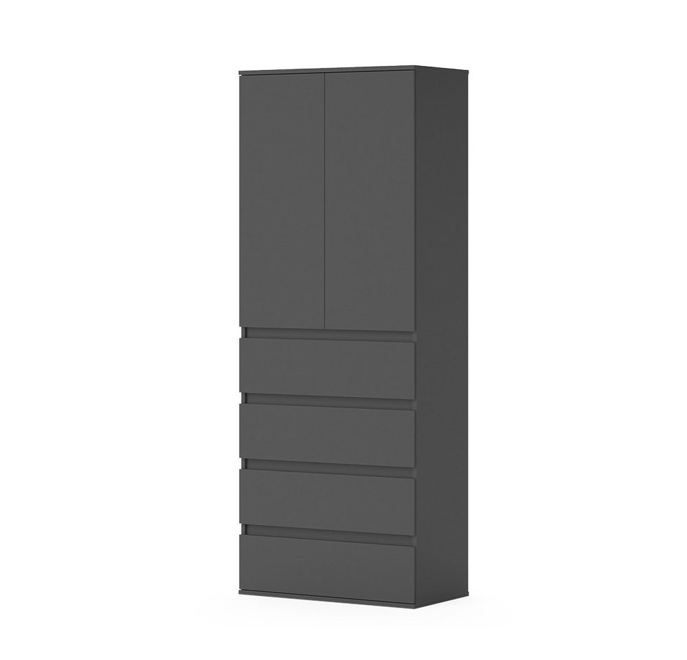 Vicco Kleiderschrank Claus, Anthrazit, 74 x 191.5 cm mit 4 Schubladen Vicco Kleiderschrank Claus, Anthrazit, 74 x 191.5 cm mit 4 Schubladen von Vicco
