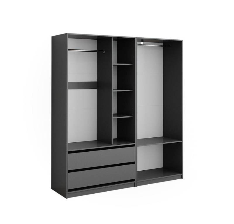 Vicco Kleiderschrank Elmo, Anthrazit, 100 x 200 cm 2er Set von Vicco