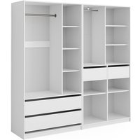 Kleiderschrank Elmo, Weiß, 100 x 200 cm 2er Set Vicco von Vicco