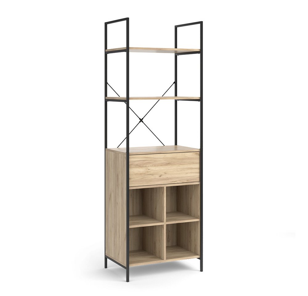 Vicco Kleiderschrank Enya, Holz/Schwarz, 60 x 180 cm mit Schublade Vicco Kleiderschrank Enya, Holz/Schwarz, 60 x 180 cm mit Schublade von Vicco