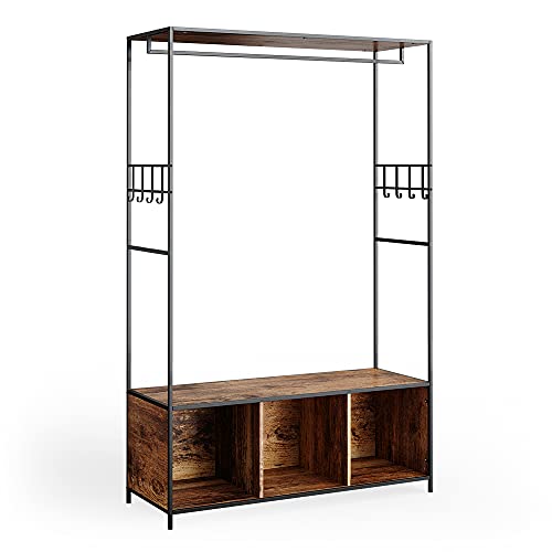 Vicco Kleiderschrank Fyrk, Eiche rustikal/Schwarz, 119.5 x 189 cm von Vicco