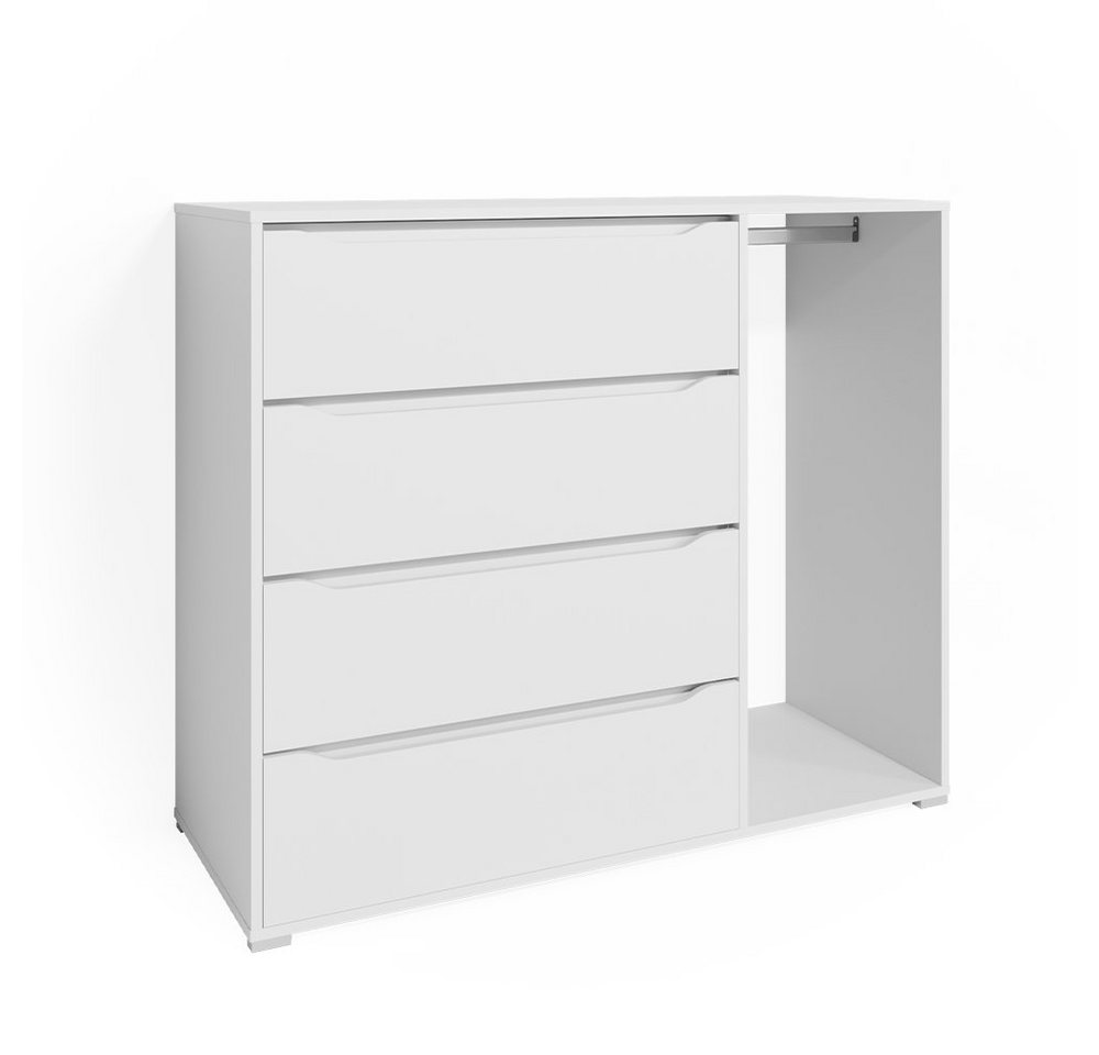 Vicco Kleiderschrank Schubladenkommode Highboard RUBEN Weiß von Vicco