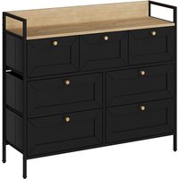 Kommode Belaro, Schwarz, 98 x 85 cm mit 7 Schubladen Vicco von Vicco