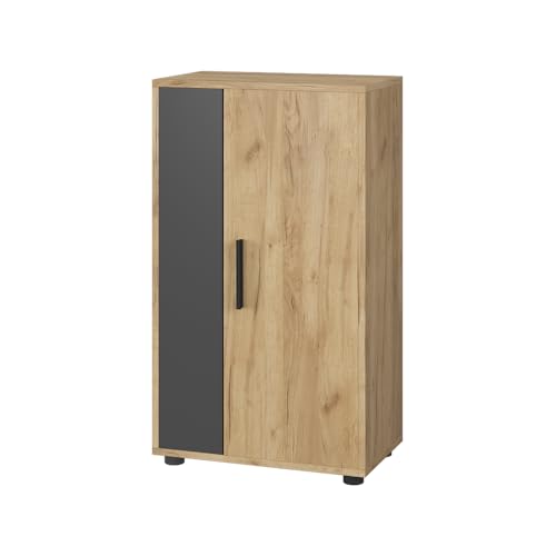 Vicco Kommode Berno, Goldkraft Eiche/Anthrazit, 50.1 x 87.3 cm mit 2 Fächern Vicco Kommode Berno, Goldkraft Eiche/Anthrazit, 50.1 x 87.3 cm mit 2 Fächern von Vicco