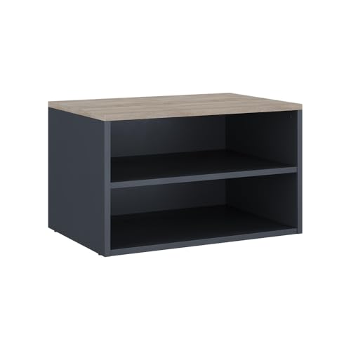 Vicco Kommode Betti, Anthrazit/Sonoma, 60 x 36 cm mit 2 Fächern von Vicco