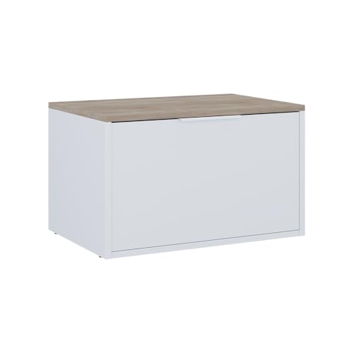 Vicco Kommode Betti, Weiß/Sonoma, 60 x 36 cm mit Türen von Vicco