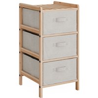 Vicco - Kommode Bruno, Beige, 34.5 x 67 cm mit 3 Stoffschubladen Vicco - Kommode Bruno, Beige, 34.5 x 67 cm mit 3 Stoffschubladen von Vicco