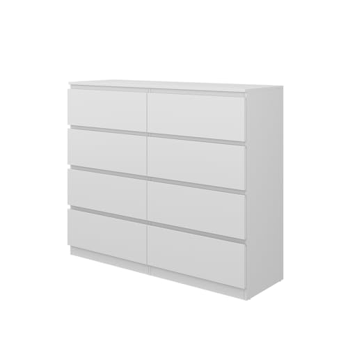 Vicco Kommode Calisto, Kommodenschrank, Weiß/Weiß, 120 x 101.5 cm von Vicco