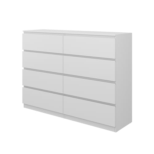 Vicco Kommode Calisto, Kommodenschrank, Weiß/Weiß, 138 x 101.5 cm von Vicco