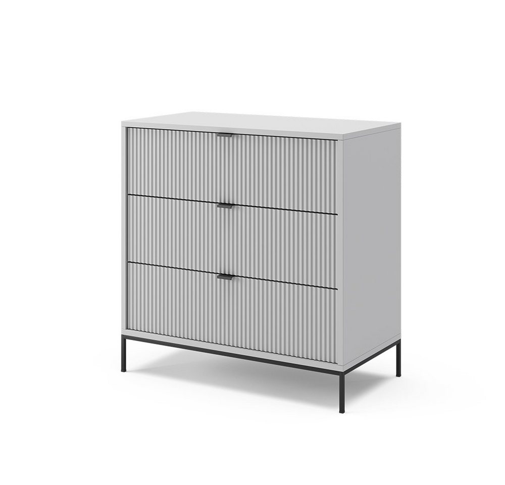 Vicco Kommode Eliza, Grau, 80 x 81.2 cm mit 3 Schubladen Vicco Kommode Eliza, Grau, 80 x 81.2 cm mit 3 Schubladen von Vicco