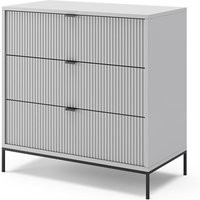 Vicco - Kommode Eliza, Grau, 80 x 81.2 cm mit 3 Schubladen von Vicco