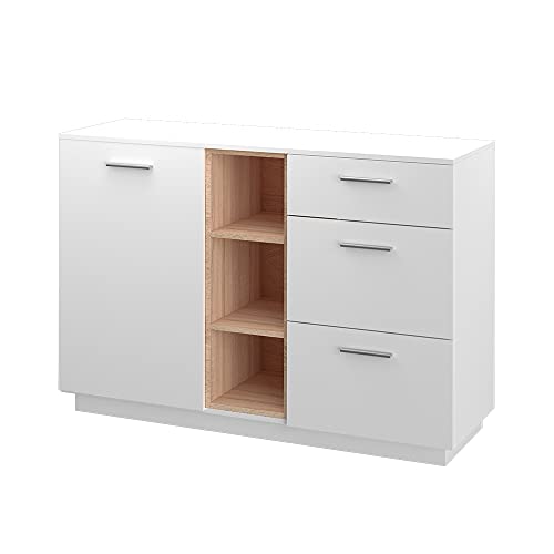 Vicco Sideboard Beatrice, Weiß/Sonoma, 127 x 88 cm von Vicco