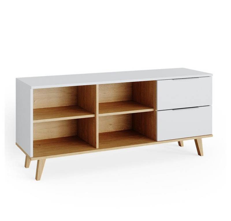 Vicco Kommode Nautica, Weiß/Sonoma, 134.1 x 61 cm von Vicco