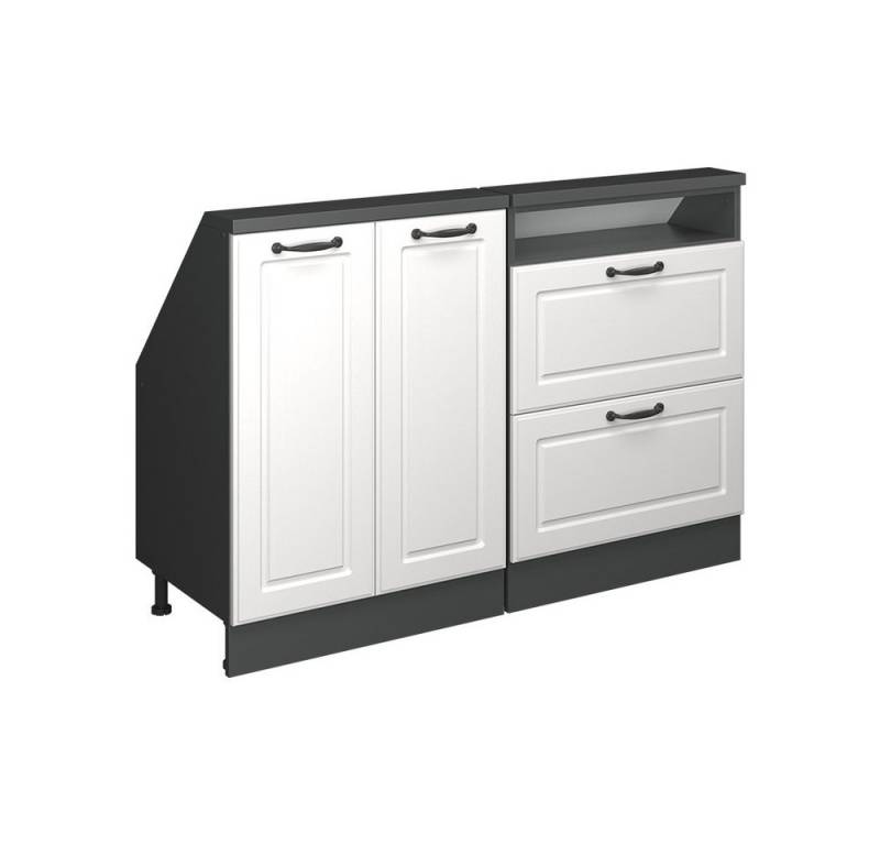 Vicco Kommode Rion, Weiß Landhaus/Anthrazit/Anthrazit, 2er Set Vicco Kommode Rion, Weiß Landhaus/Anthrazit/Anthrazit, 2er Set von Vicco