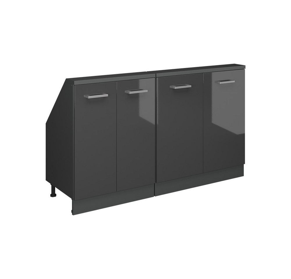 Vicco Kommode Rion, Anthrazit Hochglanz/Anthrazit/Anthrazit, 2er Set von Vicco