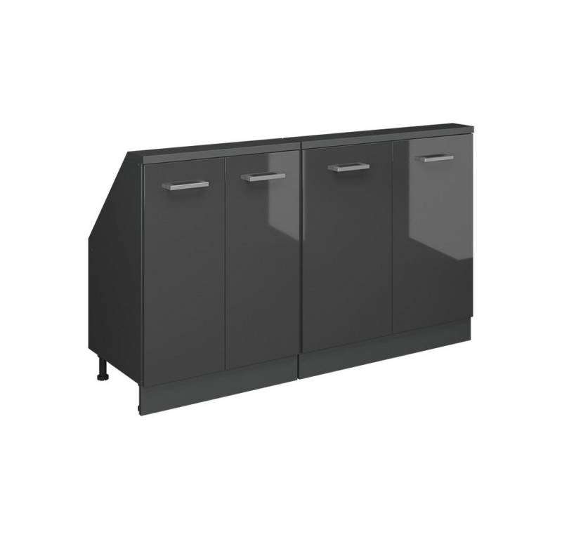 Vicco Kommode Rion, Anthrazit Hochglanz/Anthrazit/Anthrazit, 2er Set von Vicco