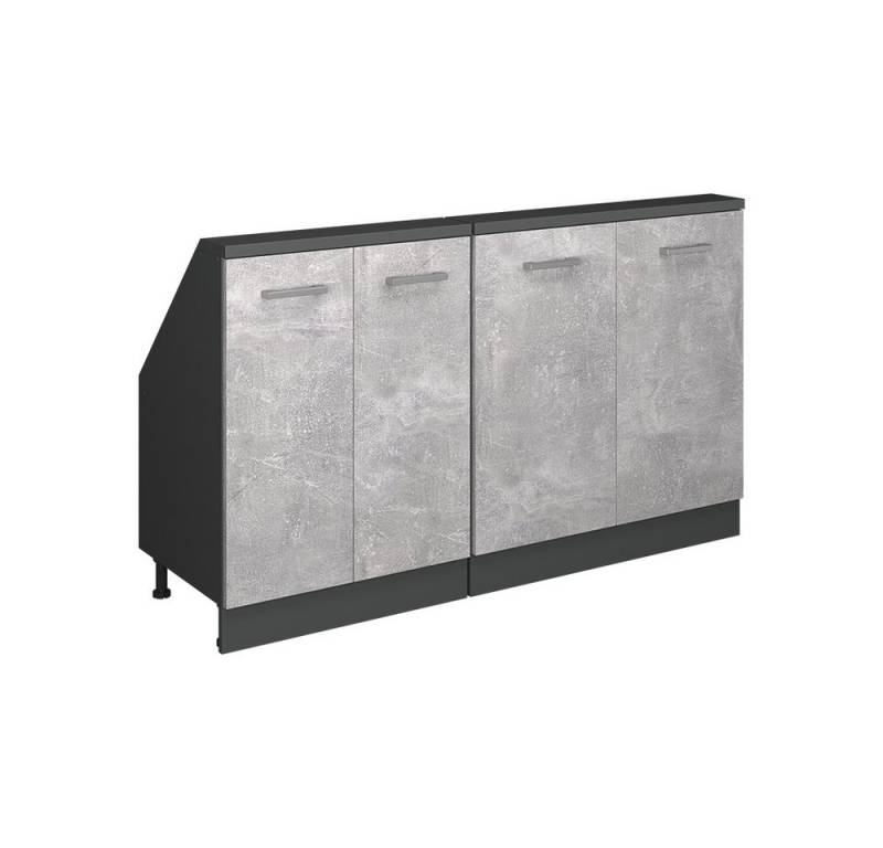 Vicco Kommode Rion, Beton/Anthrazit/Anthrazit, 2er Set von Vicco
