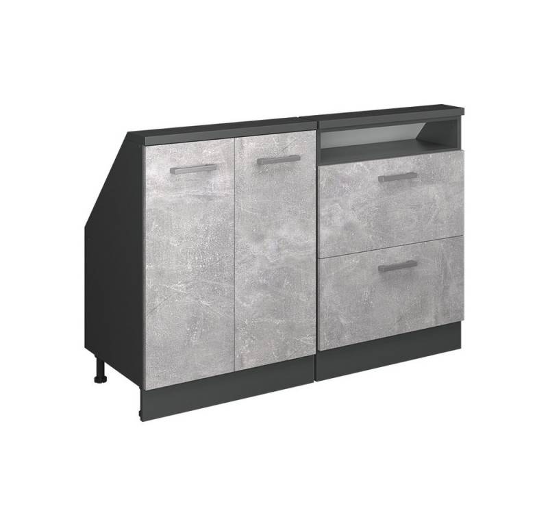Vicco Kommode Rion, Beton/Anthrazit/Anthrazit, 2er Set von Vicco