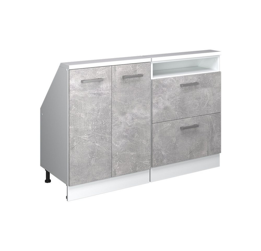 Vicco Kommode Rion, Beton/Weiß/Weiß, 2er Set Vicco Kommode Rion, Beton/Weiß/Weiß, 2er Set von Vicco