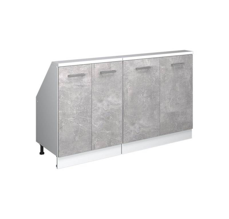 Vicco Kommode Rion, Beton/Weiß/Weiß, 2er Set von Vicco