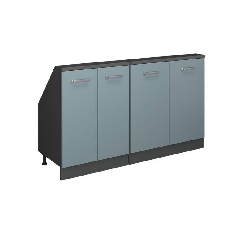 Vicco Kommode Rion, Blau-Grau/Anthrazit/Anthrazit, 2er Set von Vicco