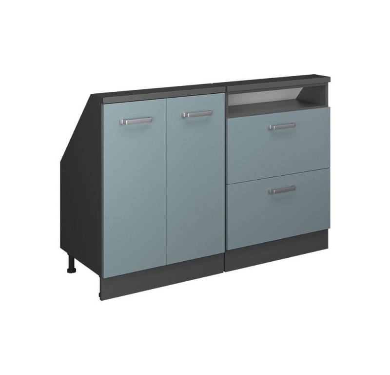 Vicco Kommode Rion, Blau-Grau/Anthrazit/Anthrazit, 2er Set von Vicco