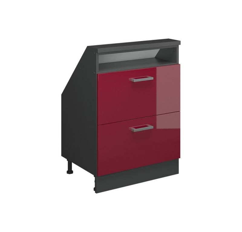 Vicco Kommode Rion, Rot Hochglanz/Anthrazit/Anthrazit, mit 2 Schubladen Vicco Kommode Rion, Rot Hochglanz/Anthrazit/Anthrazit, mit 2 Schubladen von Vicco