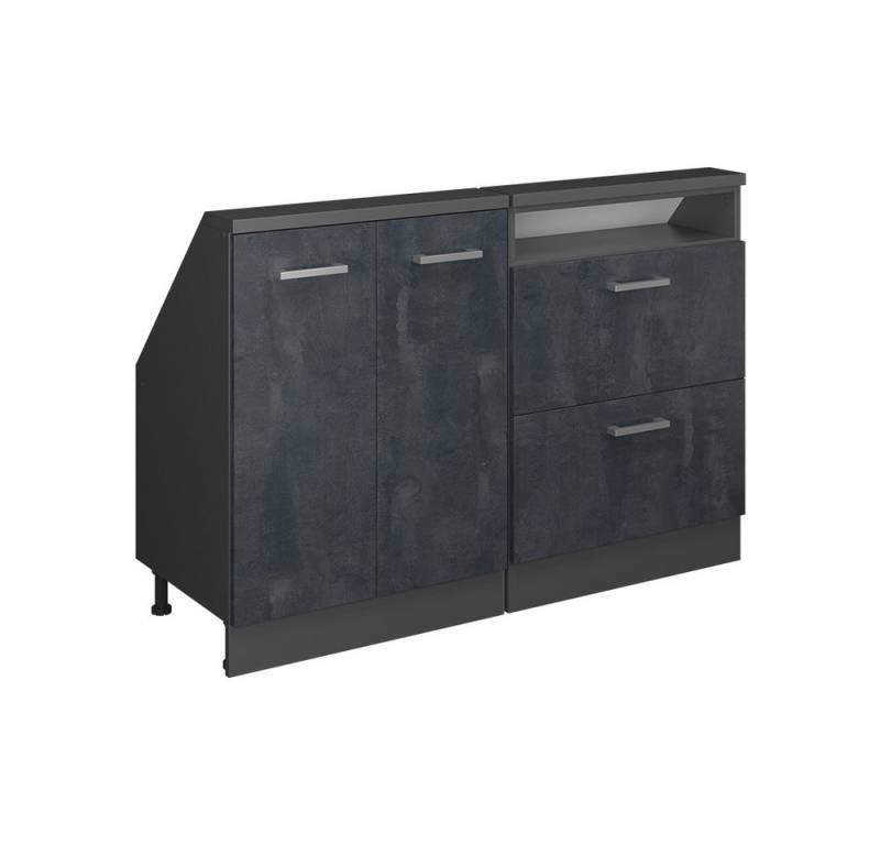 Vicco Kommode Rion, Schwarz Beton/Anthrazit/Anthrazit, 2er Set von Vicco