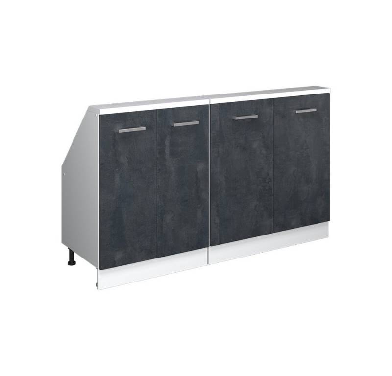 Vicco Kommode Rion, Schwarz Beton/Weiß/Weiß, 2er Set von Vicco