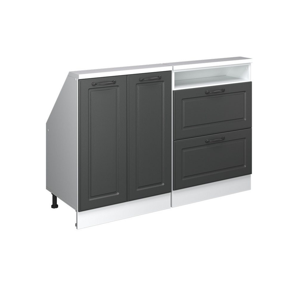 Vicco Kommode Rion, Weiß/Anthrazit Landhaus, 2er Set Vicco Kommode Rion, Weiß/Anthrazit Landhaus, 2er Set von Vicco