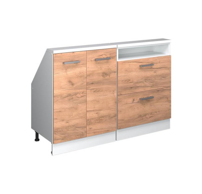 Vicco Kommode Rion, Weiß/Goldkraft Eiche, 2er Set von Vicco