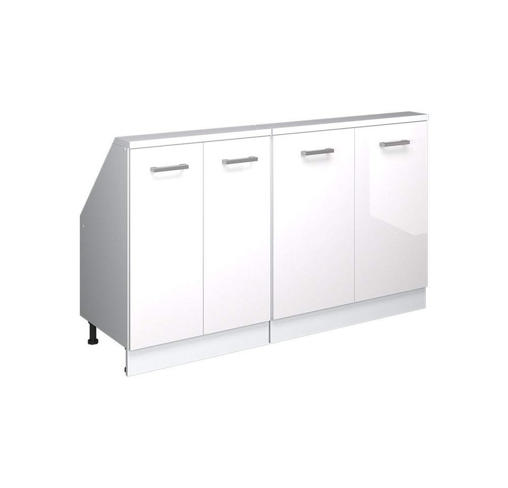 Vicco Kommode Rion, Weiß Hochglanz/Weiß/Weiß, 2er Set von Vicco