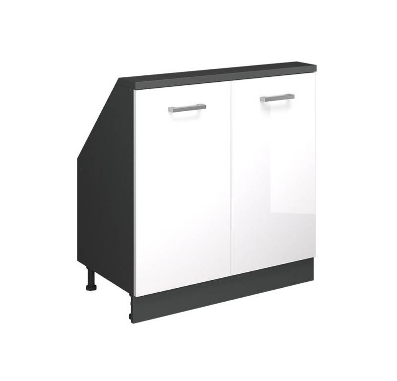 Vicco Kommode Rion, Weiß Hochglanz/Anthrazit/Anthrazit, mit 2 Türen Vicco Kommode Rion, Weiß Hochglanz/Anthrazit/Anthrazit, mit 2 Türen von Vicco