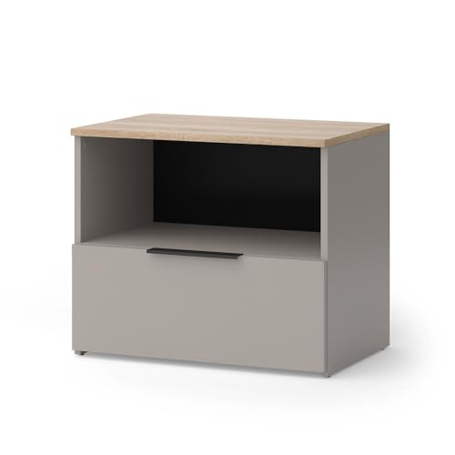Vicco Kommode Wido, Greige, 60 x 50 cm mit Klappe von Vicco