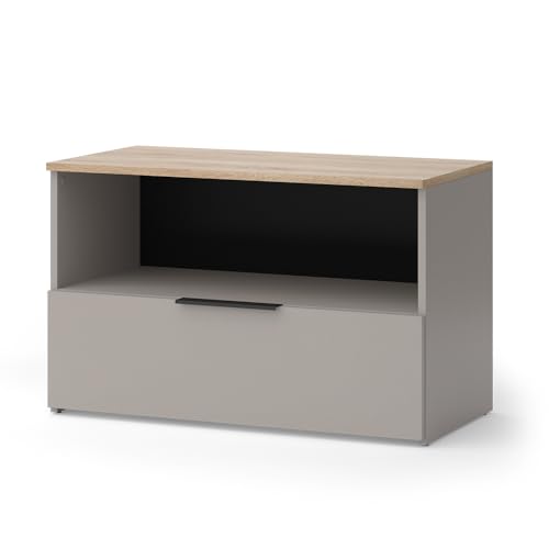 Vicco Kommode Wido, Greige, 80 x 50 cm mit 1 geschlossenem Fach von Vicco