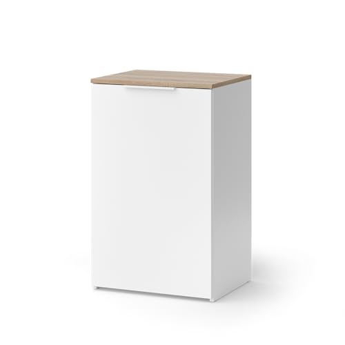 Vicco Kommode Wido, Weiß, 50 x 80 cm mit Regal von Vicco