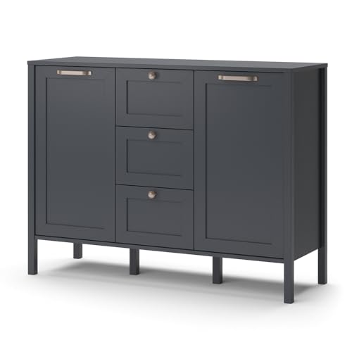 Vicco Sideboard Ewan, Anthrazit, 118.6 x 89.9 cm von Vicco